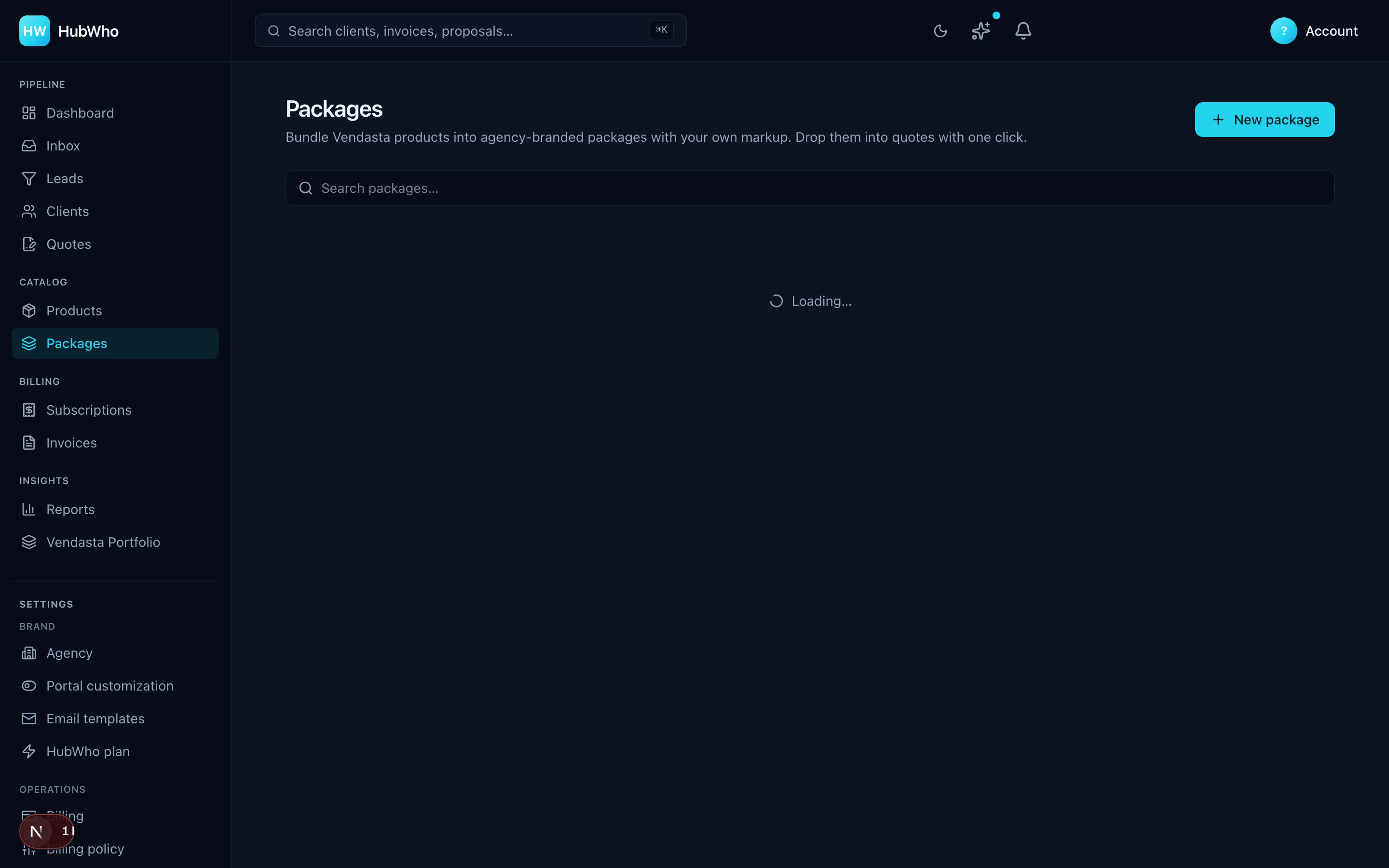 HubWho service packages catalog