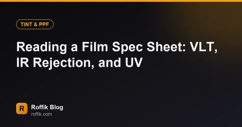 Reading a Film Spec Sheet: VLT, IR Rejection, and UV