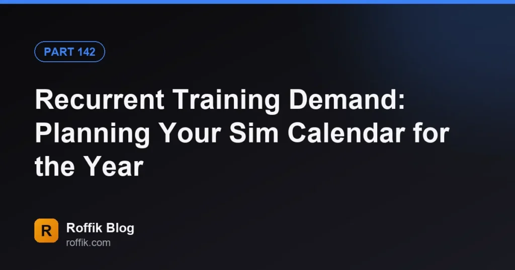 Recurrent Training Demand Planning Your Sim Calendar for the Year - Roffik Recurrent Training Demand: Planning Your Sim Calendar for the Year
