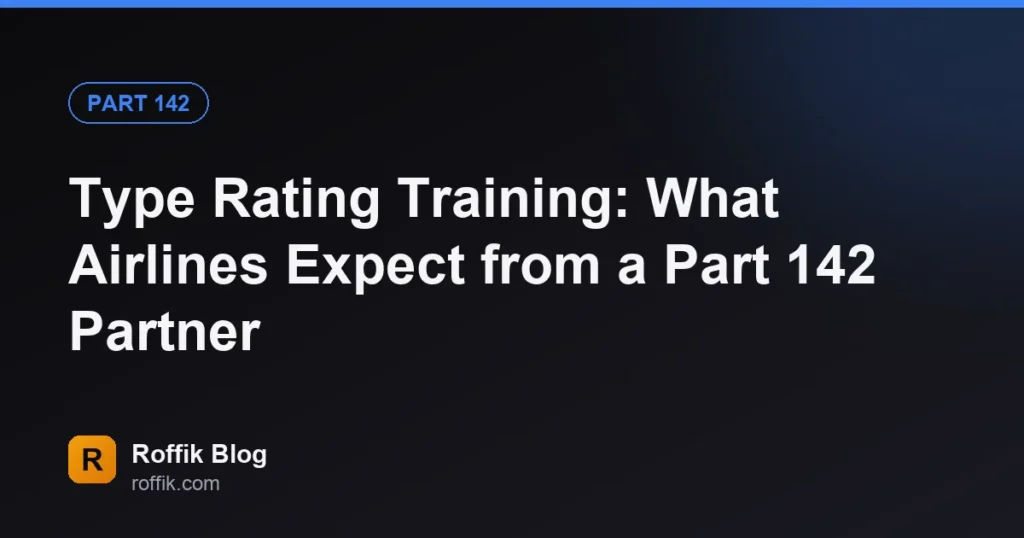 Type Rating Training What Airlines Expect from a Part 142 Partner - Roffik Type Rating Training: What Airlines Expect from a Part 142 Partner