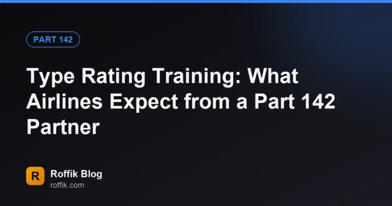 Type Rating Training What Airlines Expect from a Part 142 Partner - Roffik Type Rating Training: What Airlines Expect from a Part 142 Partner
