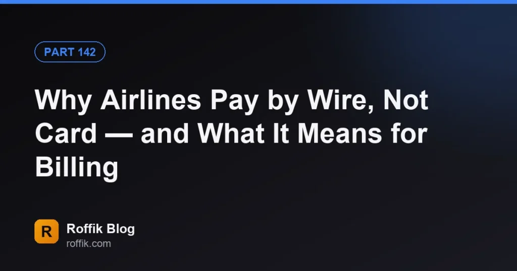 Why Airlines Pay by Wire Not Card and What It Means for Billing - Roffik Why Airlines Pay by Wire, Not Card — and What It Means for Billing