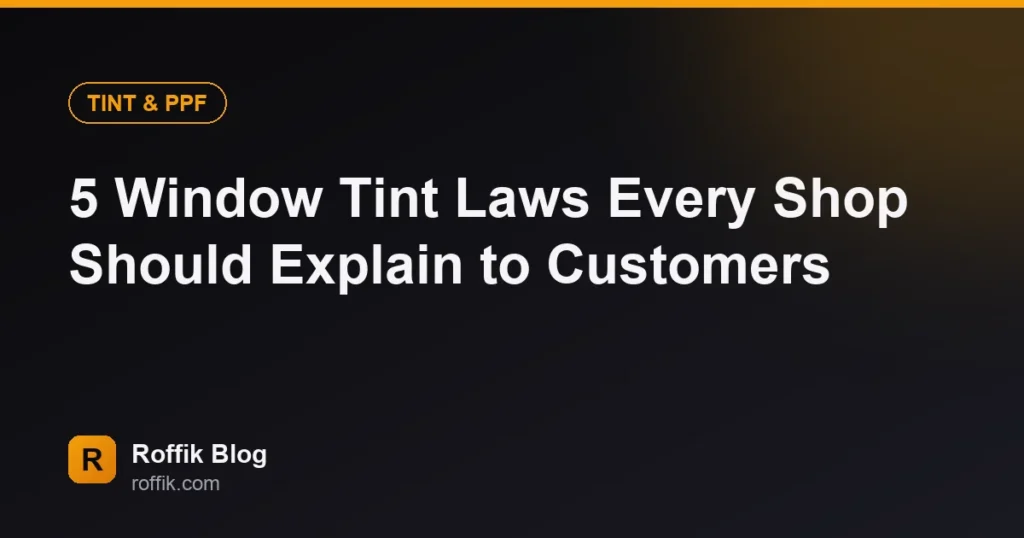 5 Window Tint Laws Every Shop Should Explain to Customers