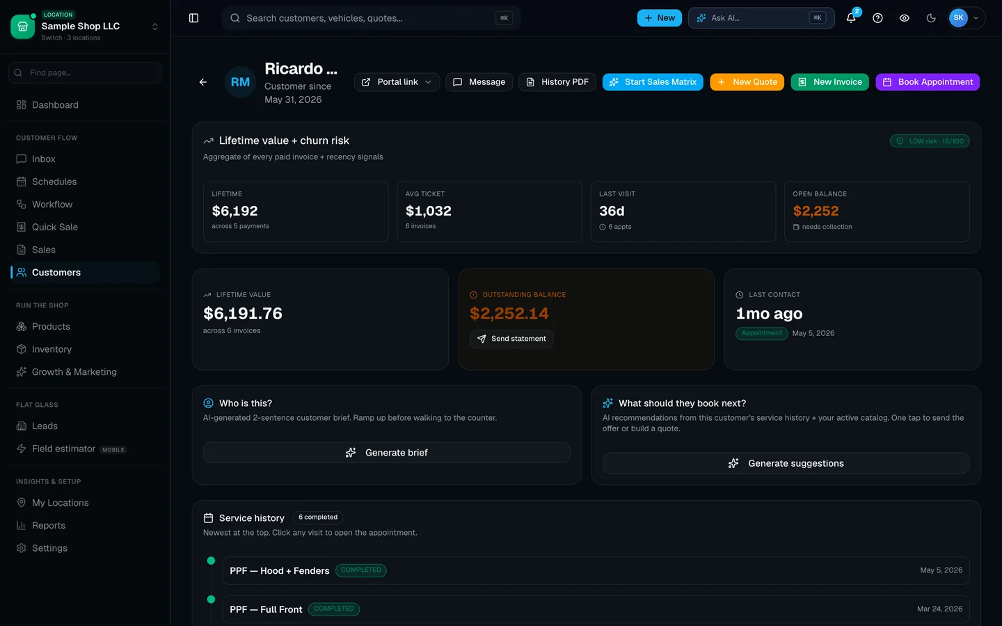 SalesThumb customer and vehicle CRM