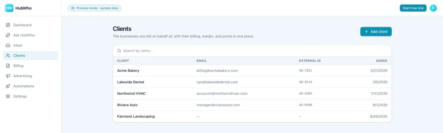 In beta — app.hubwho.com