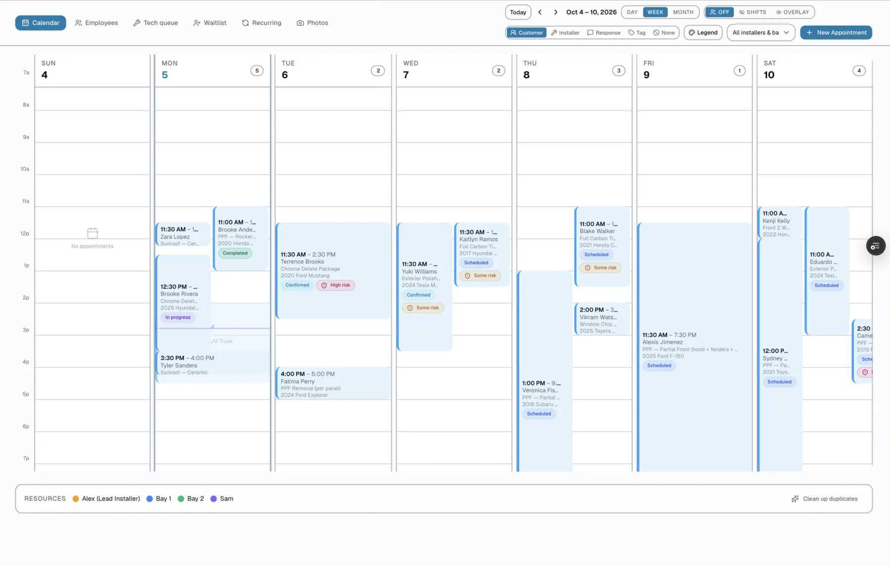 SalesThumb scheduling calendar